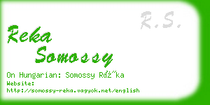 reka somossy business card